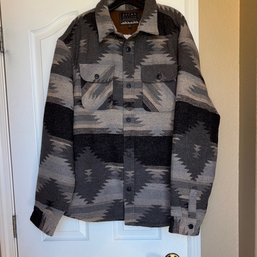 SALE-Sherpa Lined Wool Blend Mens Jacket